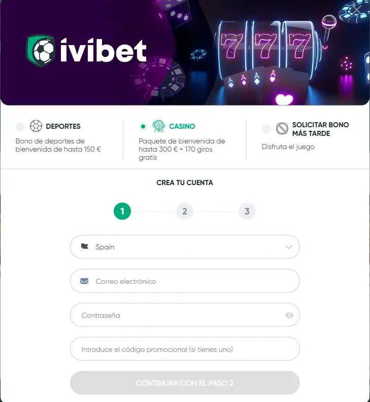 ivibet casino registro